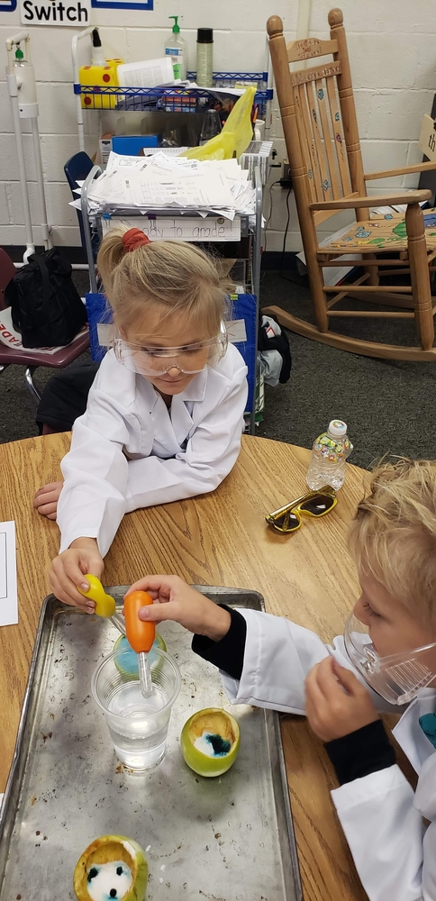 1st Grade Chemistry
Experimenting with chemical reactions. 